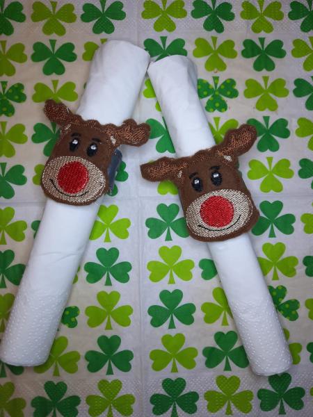 ITH - Stickdatei Serviettenring Rentierkopf